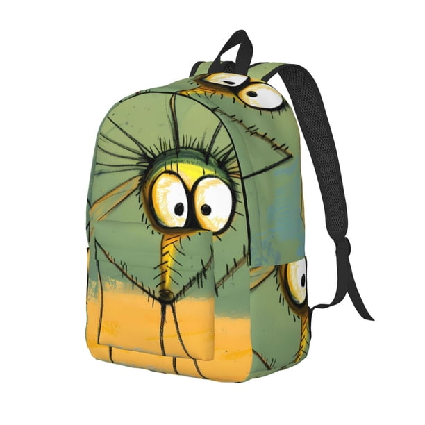 Balery Quirky Cartoon 123 Mochila Clásica Impresa Básica para Viaje, Mochila Escolar Resistente al Agua, Mochila de Lona con Correas Ajustables-Small