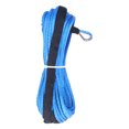 thumbnail image 4 of Winch Rope, Winch Recovery Cable Nylon 12 Strands Blue Heat Resistant With Black Cover For Jeeps Replacement For SmittyBilt For SUVs For Trucks, 4 of 8