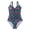 Dark Blue, variant on Women’s One Piece Swimsuit V Neck Crossback Bathing Suit Slim Fit Beach Swimwear (Dark Blue, M)