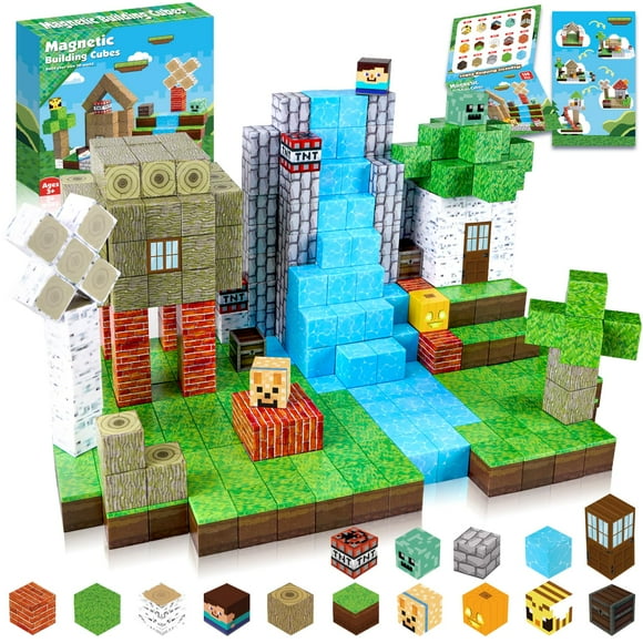 Bloques de construcción magnéticos ToyUnited, 100 unidades, para niños de 3 a 10 años