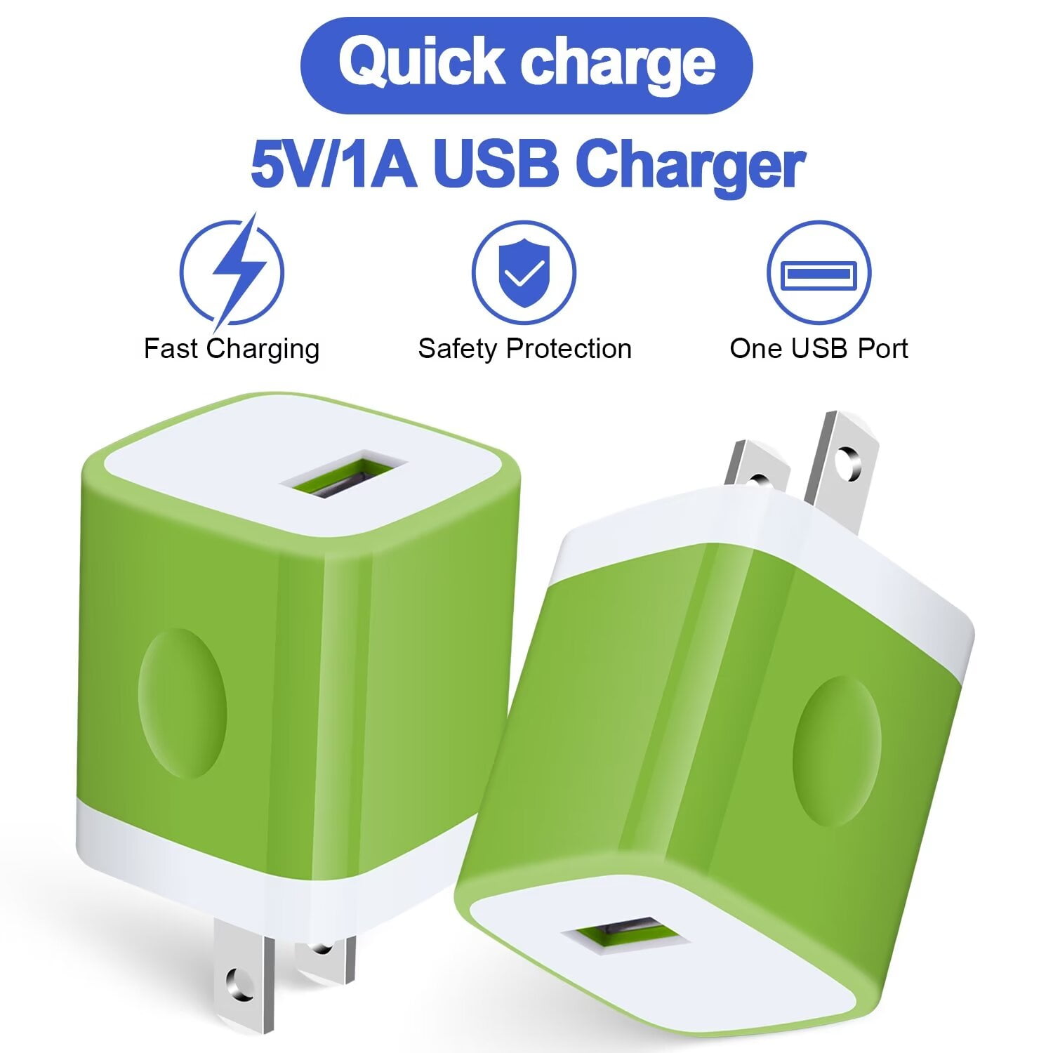 Type C Charger 10ft,USB Wall Charger Block Adapter,AILKIN 5V/1A/4Pack Plug Base Brick w USB Type C Charger Fast Charging Cable 6ft 10 feet Usb to Usb C Cord Phone Chargers for Android Phone