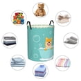 thumbnail image 4 of Picia Dogs Loves Bath Pattern Large Laundry Basket, Waterproof, Freestanding Laundry Hamper, Collapsible Tall Clothes Hamper with Extended Handles-Medium, 4 of 6