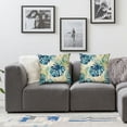 thumbnail image 2 of Acheng Palm Leaves with Lush Branches and Leaves Tropical Jungle Palm Leaves Short Plush Pillowcase Set of 2 White, 2 of 7