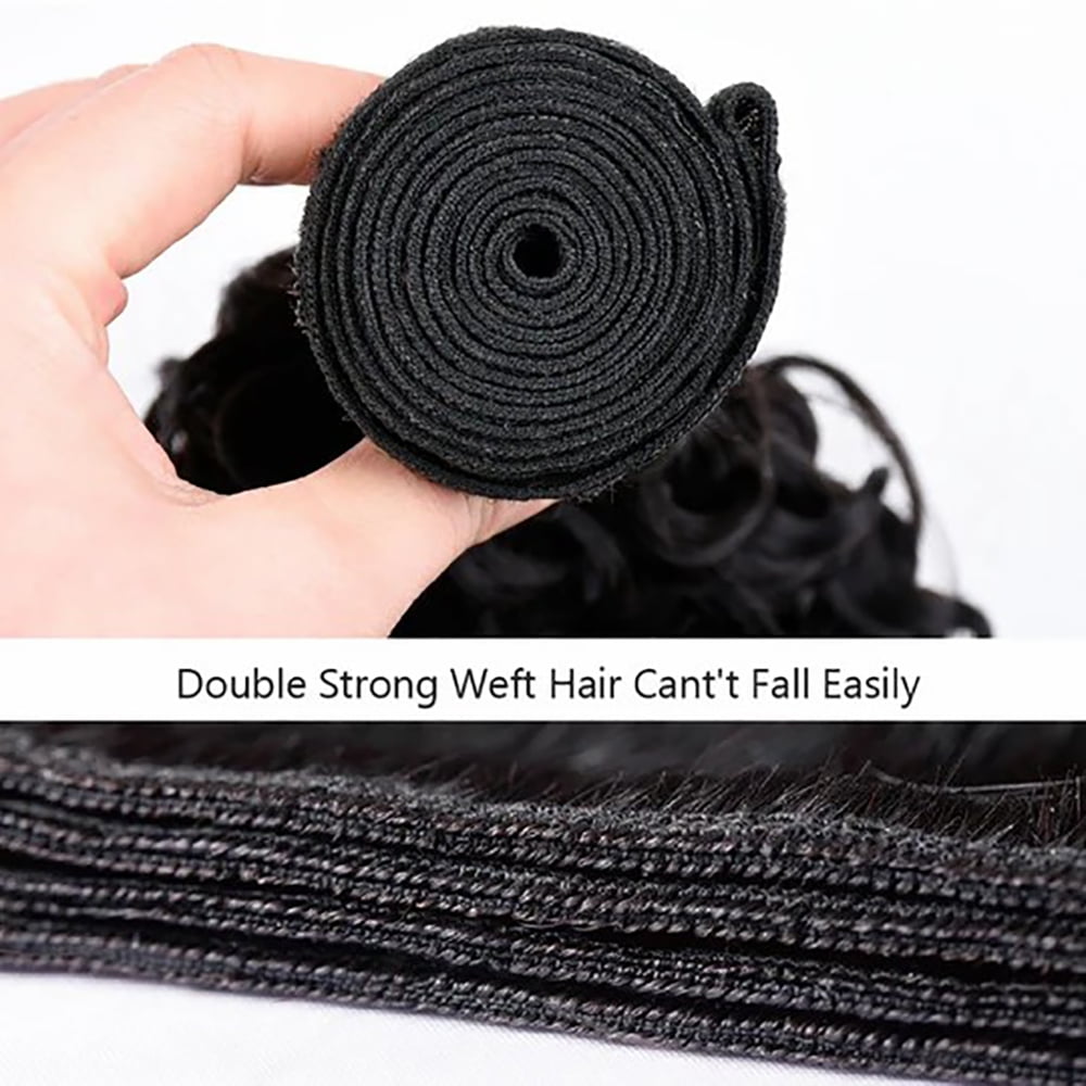 YYAo Human Hair, Hairpiece, Wig,Hot selling Unprocessed Virgin Hair Water Wave Natural Black Color 100 Human Hair Bundle 8 in to 30 In