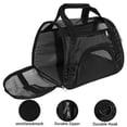 thumbnail image 3 of Pet Carrier Soft-Sided Carriers for Cat Carriers Dog Carrier for Small Medium Cats Dogs Puppies Pet Carrier Airline Approved up to 15 Lbs Cat Dog Pet Travel Carrier (Medium,Black), 3 of 7