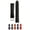 Matte Black Band / Gold Buckle, variant on HIRSCH Viscount Louisiana Alligator Leather Watch Strap (Matte Red) - L - 22mm - Stainless Steel Silver Buckle