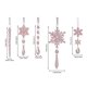 thumbnail image 3 of 5 colgantes coloridos de barra de hielo para árbol de Navidad | Adornos de copos de nieve simulados | Adornos colgantes ligeros con cordones | Ideales para árboles, puertas, ventanas, techos y, 3 of 7