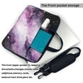 thumbnail image 3 of YFYANG 13 inch Universal Laptop Bag Oxford Cloth Laptop Sleeve, Multi-functional Purple Abstract Watercolor Galaxy Pattern Notebook Computer Messenger Bag Handbag, 3 of 8