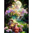 thumbnail image 1 of Full Mosaic Diamond Painting Fairy Tale House 5D Diamond Embroidery Home Decor Dream Castle DIY Rhinestone Cross Stitch S454round 24x30cm Gao Jinjia LED, 1 of 2