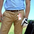 thumbnail image 4 of Waist Bag Portable Leather Storage Bag Mini Waist Pouch With Buckle Clip For Women Men Belt Golf Gift, 4 of 6