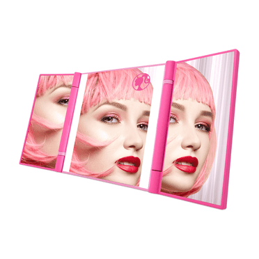 Impressions Vanity Barbie Trifold Mini Makeup Mirror with Lights and 2X Magnification