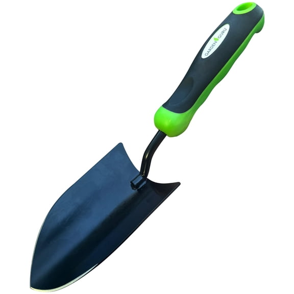 Garden Guru Heavy Duty Garden Trowel Hand Shovel for Gardening – Strong Carbon Steel Hand Trowel with Ergonomic Non-Slip Handle – Perfect for Digging, Planting, Transplanting, and Cutting Roots