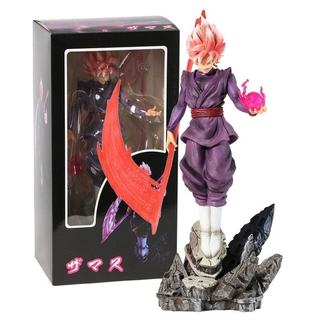 Figura de Dragon Ball Super Saiyan Rose Goku Black Zamasu, modelo de Anime de Pvc, estatua de colección de Juguetes Gong Bohan LED