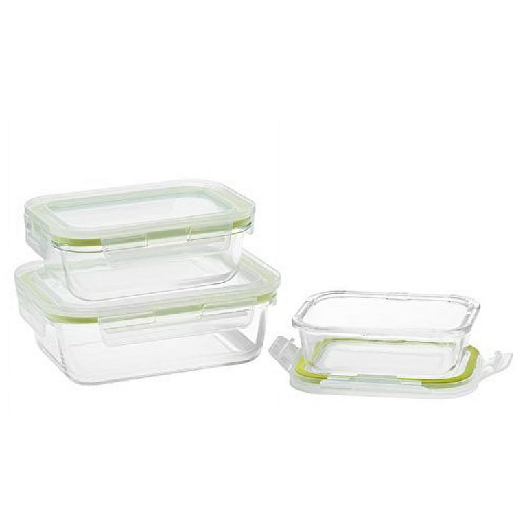 Glass Food Storage Containers w/ Locking Lids Set of 10》Freezer, Oven,  Microwave