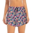 thumbnail image 4 of Lsque Skull flower leaf Plaid Printed Women's Running Shorts with Liner Pockets,Elastic Quick Dry Workout Athletic Gym Yoga Shorts,Womens High Waist Shorts-Medium, 4 of 9