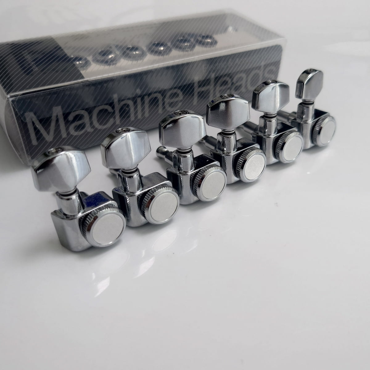 1 Set 6R Guitar Machine Heads Tuners Tuning Pegs Gear Ratio 1:16 Strings Locking No Screw for ST TL SG LP Style Electric, Folk or Acoustic Guitar Part Replacement