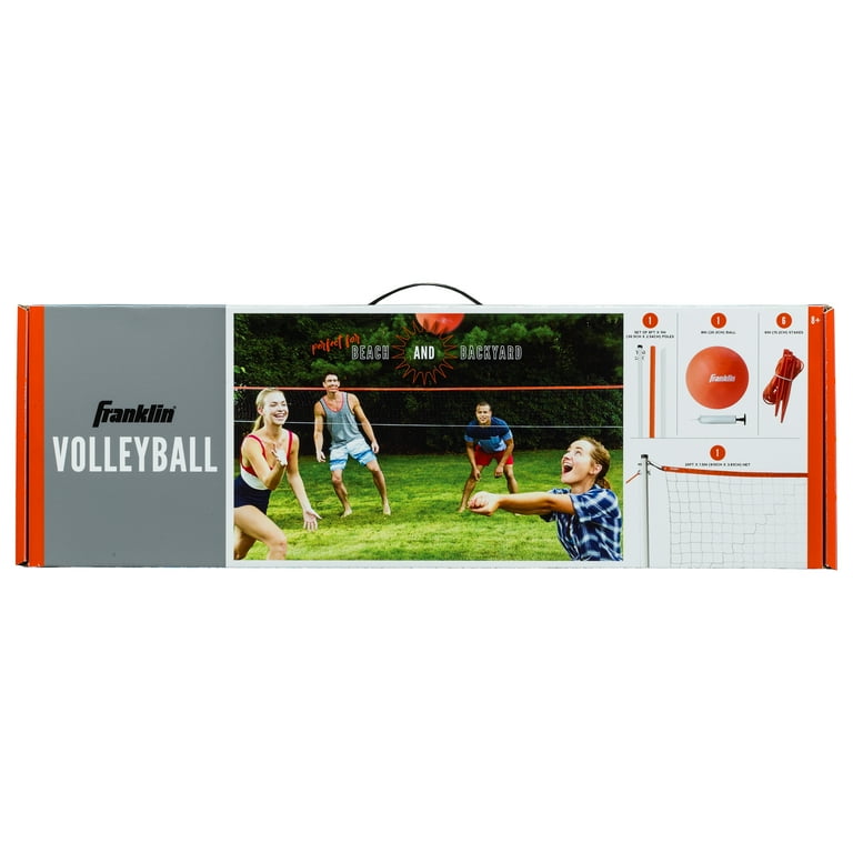 Franklin Sports Backyard Volleyball Set - Portable Net + Ball