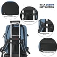 thumbnail image 5 of Smicure Travel carry on Backpack Laptop  17.5 Inch Business Anti Theft Slim Sturdy College School Computer Bag.(Light Blue), 5 of 8