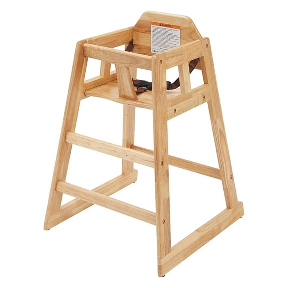 Unassembled Wooden High Chair, Natural,Tan, Medium