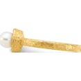 thumbnail image 3 of 14K Yellow Gold Brushed & Hammered 5-6Mm Rnd Wht Freshwater Cultured Pearl Ringsize 7 - Jbsp, 3 of 5