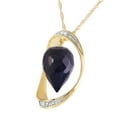 thumbnail image 2 of Galaxy Gold 14K Yellow Gold 13.1 Carat Natural Diamonds and Briolette Pointy Drop Dyed Sapphire Necklace - September Birthstone - Truth & Nobility - 16" to 24" - Fine Jewelry for Women, 2 of 2