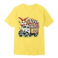 thumbnail image 4 of MIASHUI T-Shirts Graphiques de Pâques pour Garçons Doux Décontractés à Manches Courtes Hauts Colorés pour Enfants Jaune, 10-11 Ans, 4 of 4