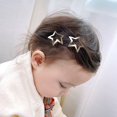 thumbnail image 4 of Horquillas plateadas con estrella BB para niña, 10 piezas, pasadores a presión de Metal con filigrana Y2K, pasadores laterales para el cabello, accesorios para el cabello para niña, regalo, 4 of 4