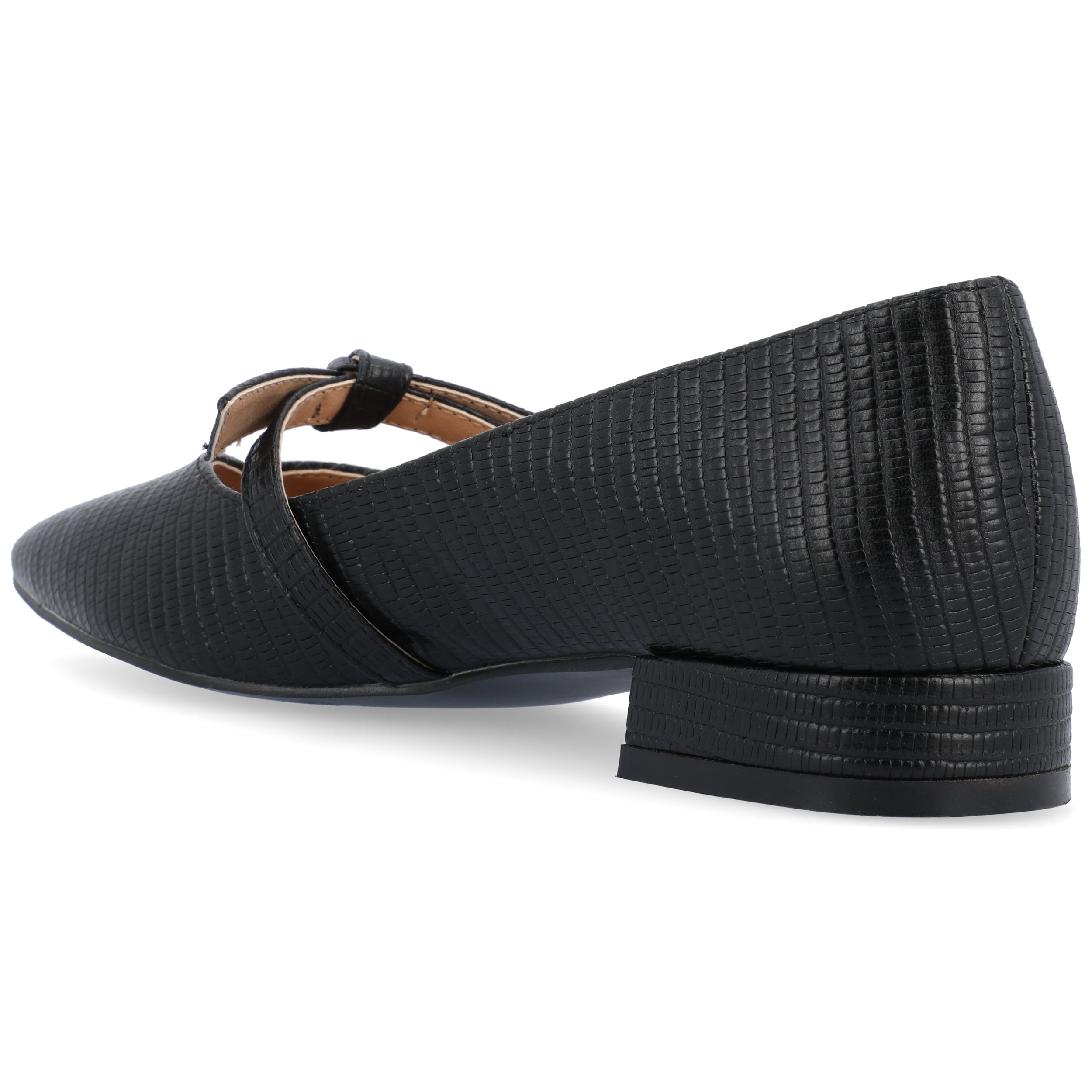 Journee Womens Cait Textured Material Slip On Mary Jane Flats, Widths Available