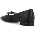thumbnail image 3 of Journee Womens Cait Textured Material Slip On Mary Jane Flats, Widths Available, 3 of 10
