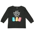 thumbnail image 3 of Inktastic Easter Hangin' with My Peeps Boys or Girls Long Sleeve Toddler T-Shirt, 3 of 5