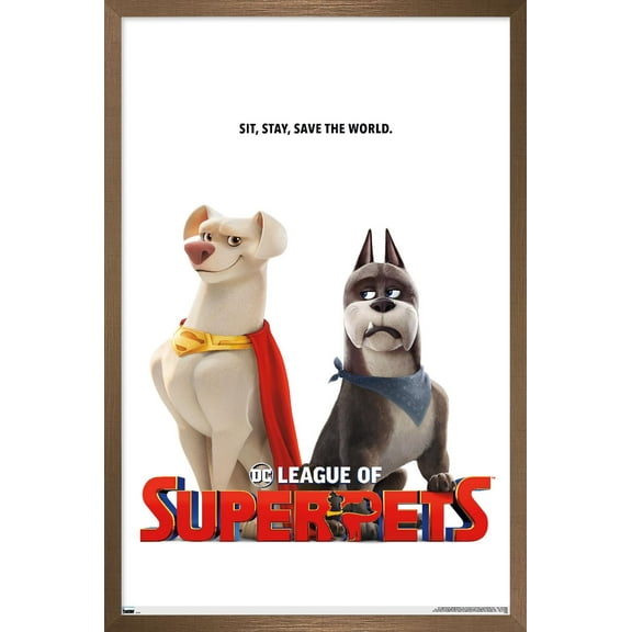 DC League of Super-Pets - Krypto and Ace Wall Poster, 14.725" x 22.375" Framed
