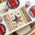 thumbnail image 6 of Uuiauoio Retro Stars Stripes Patriotic Placemats, Memorial Day Independence Day Table Mats for Holiday Party Kitchen Dining Room Decoration, 6 of 6