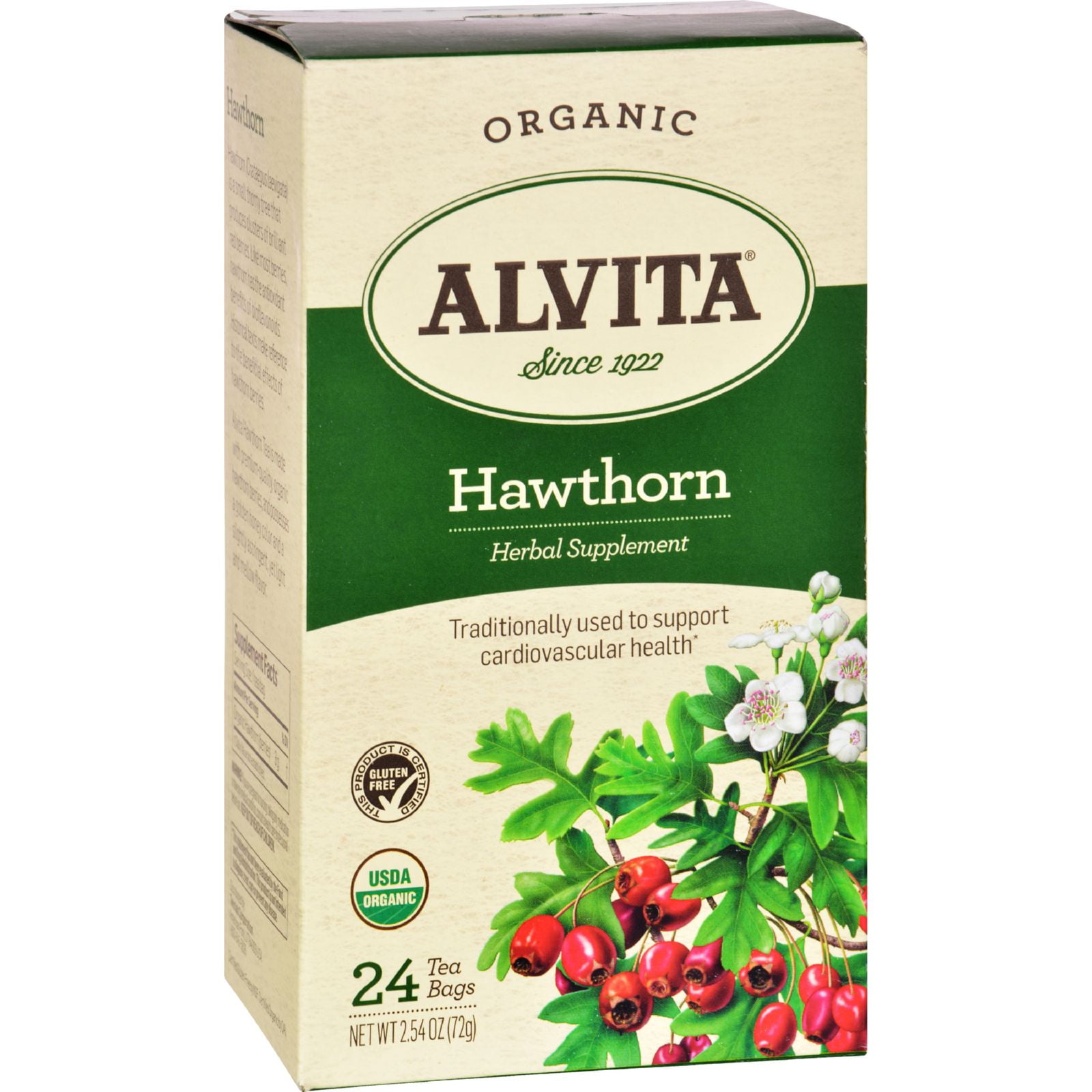 Alvita Hawthorn Berry Tea Organic 24 Bags