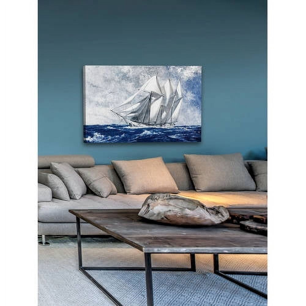 "Choppy Sea" Painting Print on Wrapped Canvas