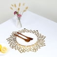 thumbnail image 3 of BalsaCircle 6 Gold Round 15" Dahlia Floral Vinyl PLacemats Wedding Party Decor, 3 of 8