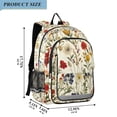 thumbnail image 2 of FORMRS Unisex School Backpack 17" Student Travel Bag with Laptop Compartment, Beige Floral, 2 of 7