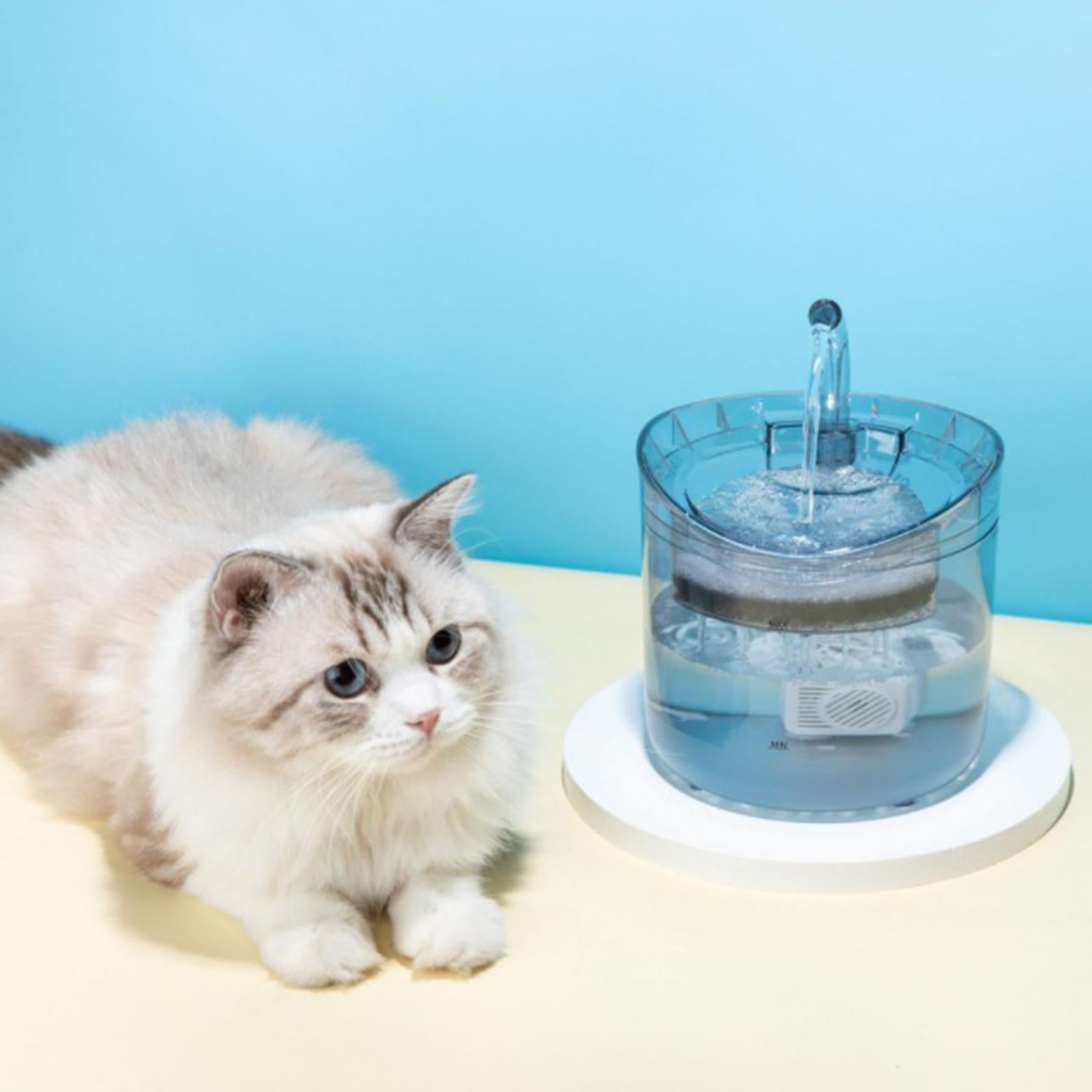 Cat Water Fountain, 1.8L Pet Drinking Fountain for Water Shortage , Cat and Dog Fountain with Filters 2 Modes, Transparent Non Intelligent