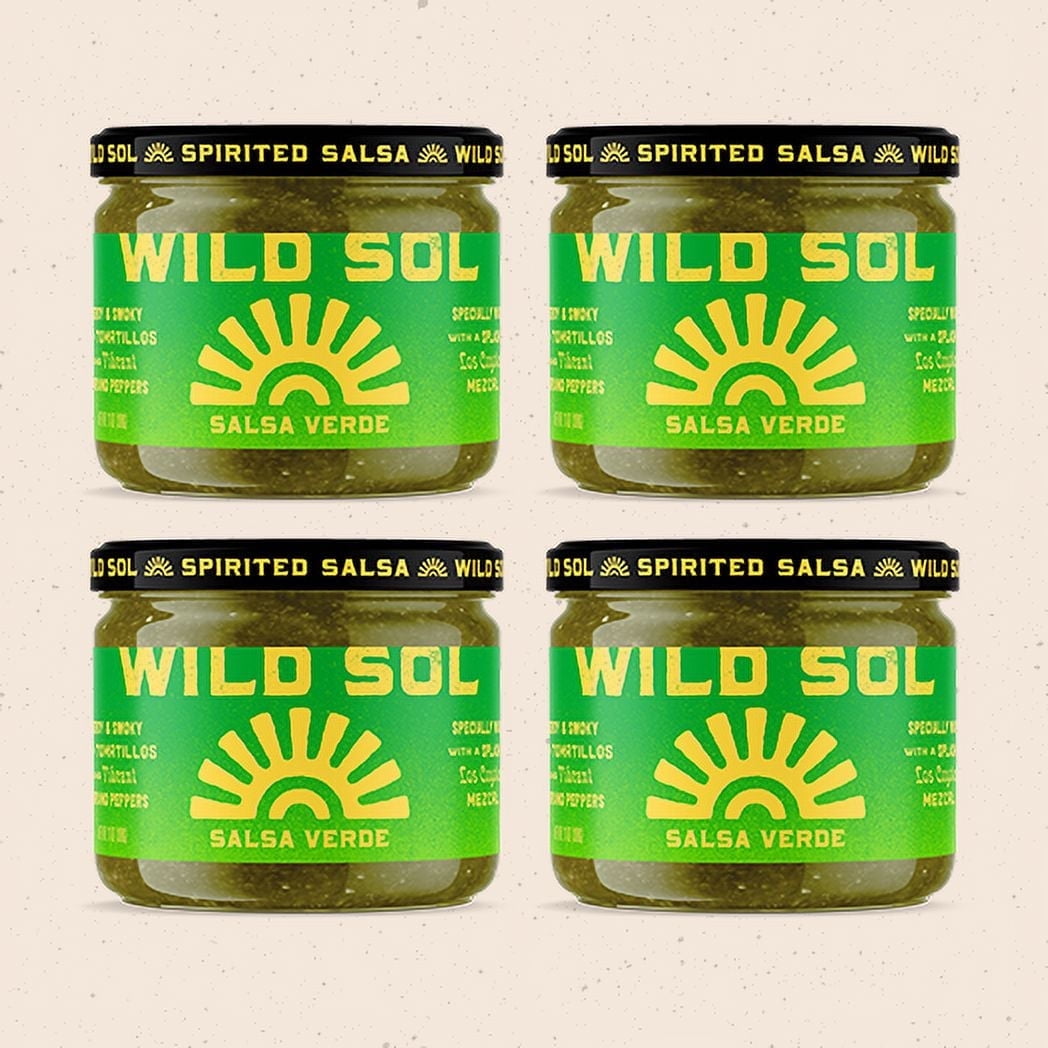 (3 pack) Wild Sol Salsa Verde  , 11 oz. each, Glass Jar, Shelf Stable