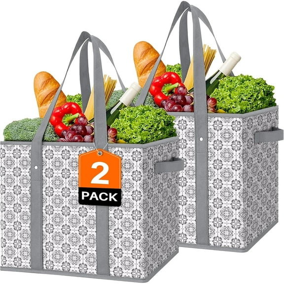 CNV Reusable Grocery Bags [3 Pack],Large Grocery Tote Bag Water Resistant Shopping Bags Foldable Grocery Bag for Clothes,Shoes and Picnic