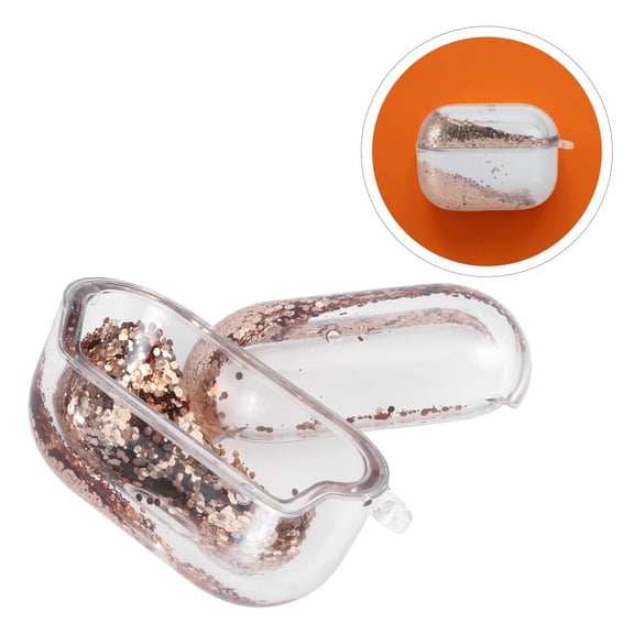 COMPUKAS Earphone Organizer Cover with Quicksand Design, Protective Case for Earphone Box, and Cute Accessory