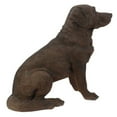 thumbnail image 3 of Hi-Line Gift Ltd Statue de Chien Labrador Retriever Assis Brun, 3 of 5