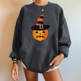 thumbnail image 2 of Sweat-shirts à Imprimé Citrouille Halloween pour Femmes Pull à Manches Longues Pull Col Rond, 2 of 6