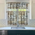 thumbnail image 3 of Retro Tableware2 (1) Kitchen Curtain Valance 3 Piece Home Curtains and Valance Set Curtain Sink Window Decor Window Treatment Tier 27.5x36 Length, 3 of 6