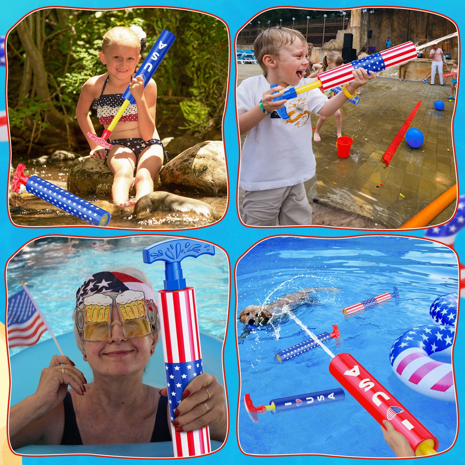 Water Toys - 2026 New  Water Soaker Toy Squirt Water Soaker, Outdoor Water Spray Sprinkler, Swimming Beach Garden Game Toys for Boys and Girls (6 PCS)