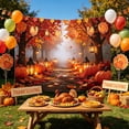 thumbnail image 7 of Halloween Sale Clearance!Fall Decorations for Home, 2 Styles Fall Forest Paths BackdropBanner AutumnPumpkin Maple Leaf Photography Background Harvests Thanksgiving PhotoBooth Backdropfor Party Decor, 7 of 7