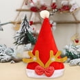 thumbnail image 4 of Adornos navideños, divertidos gorros navideños con reno para niños, gorro de Papá Noel, gorro navideño de reno, gorro rojo grueso de Papá Noel para recién nacidos, gorro de asta para niño y niña., 4 of 8