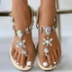 thumbnail image 2 of Amzcrzy Zapatos de mujer,Zapatos de mujer,Zapatillas de mujer, Chanclas planas para mujer, estilo bohemio, con punta abierta, transpirables, cómodas, sandalias romanas Sandalias Mujer Zapatillas De C, 2 of 5