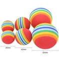 thumbnail image 2 of 10Pcs Red Rainbow Cat Toy Balls Soft EVA Foam Interactive Indoor Kittens Favorite Toys Small Dogs Puppies Toy Balls Bulk Activity Chase Quiet Play Sponge Ball, 2 of 9