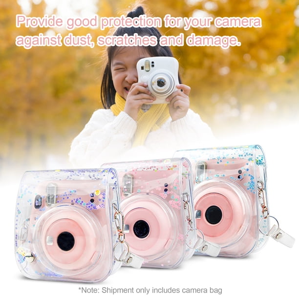 Gwong Electrónica Bolsa de cámara transparente traspresa a prueba de polvo y caja de transporte para Polaroid Mini 11/9/8