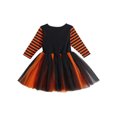thumbnail image 2 of SUNSIOM Kids Dress, Halloween Letter Ghost Print O-Neck Long Sleeve One-Piece, 2 of 7